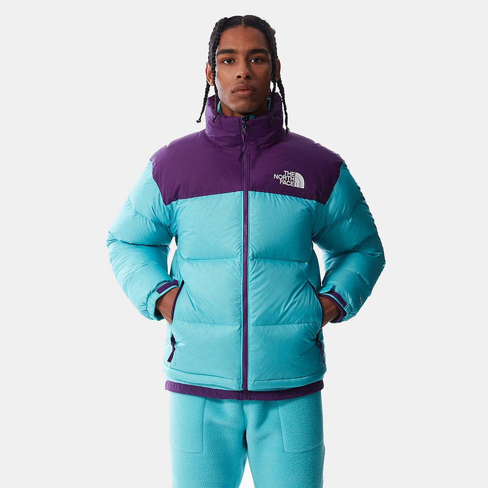 The North Face Nuptse Jacket Mens Australia - The North Face 1996 Retro Packable Blue / Purple (TQB-